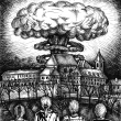 Kresba, kter� bude slou�it jako hlavn� motiv plak�tu pro tradi�n� hardcore/punkovou fiestu Killed by Brno Vol.12 a oslavu 15ti let p�soben� kapely See You In Hell